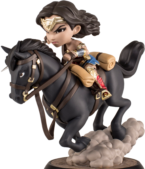 Wonder Woman Movie - Q Fig Wonder Woman On Horse Transparent PNG - 600x600 - Free Download on - Horse Transparent PNG Free Download
