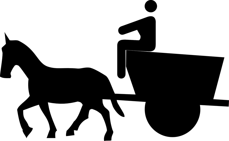 Drawn Cart Silhouette Horse - Horse Drawn Carriage Icon Transparent PNG - 960x592 - Free Download on - Horse Transparent PNG Free Download