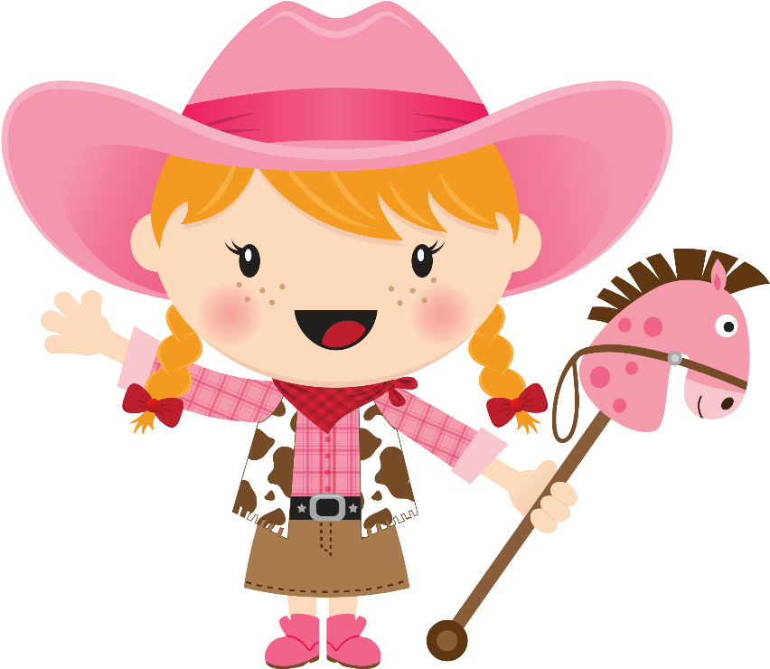 Stick Horses, Cowgirl Party, Printables, Blonde Hair, - Red Western Square Fridge Magnet (personalized) - Free Transparent PNG Clipart Images Download. - Horse Transparent PNG Free Download