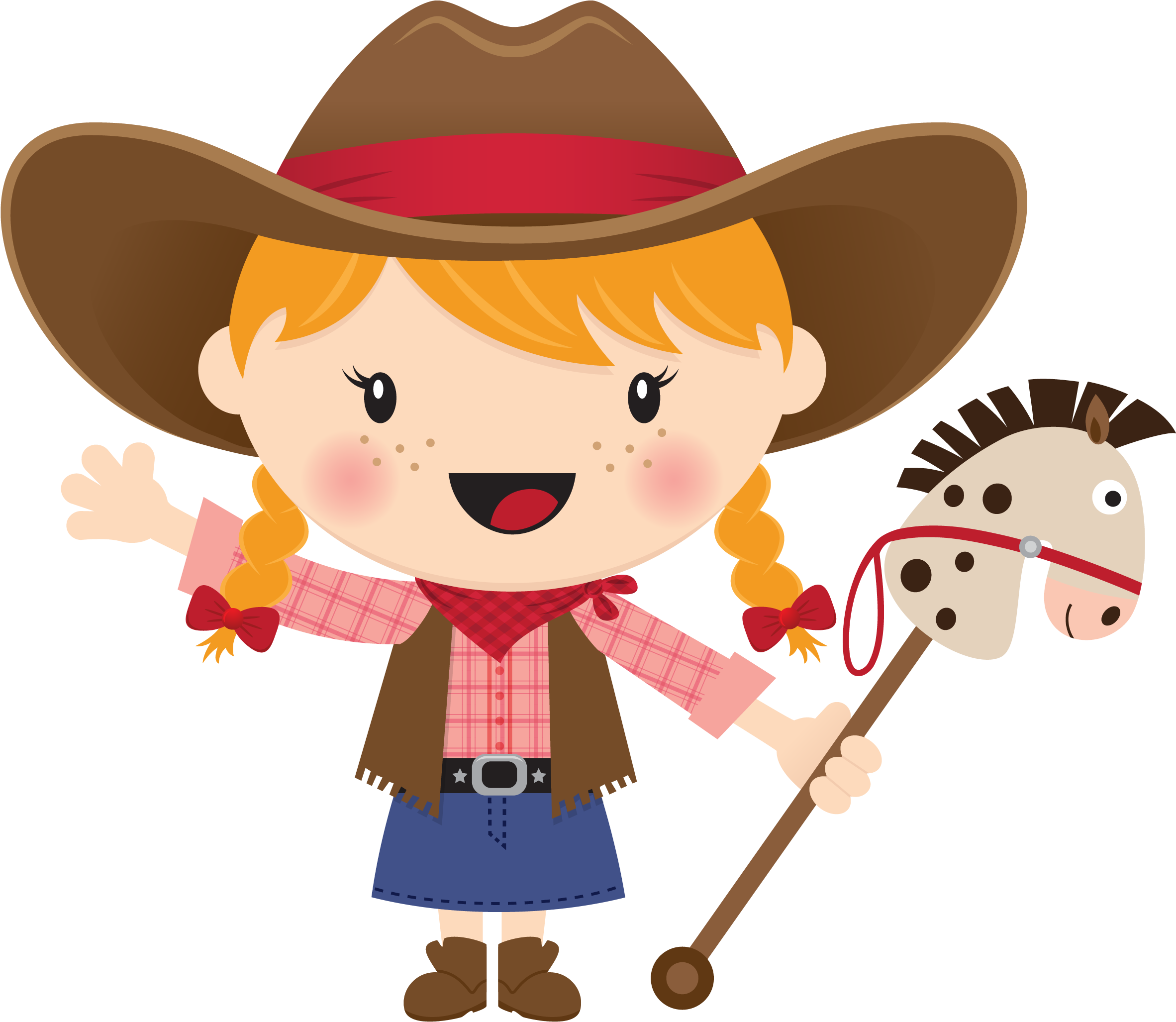 Stick Horses, Cowgirl Party, Printables, Blonde Hair, - Cowgirl Clipart - Free Transparent PNG Clipart Images Download. - Horse Transparent PNG Free Download