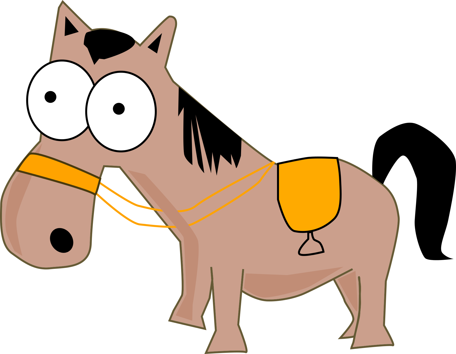 Cartoon Cowboy Horse 3, Buy Clip Art - Funny Horse Clipart - Free Transparent PNG Clipart Images Download. - Horse Transparent PNG Free Download