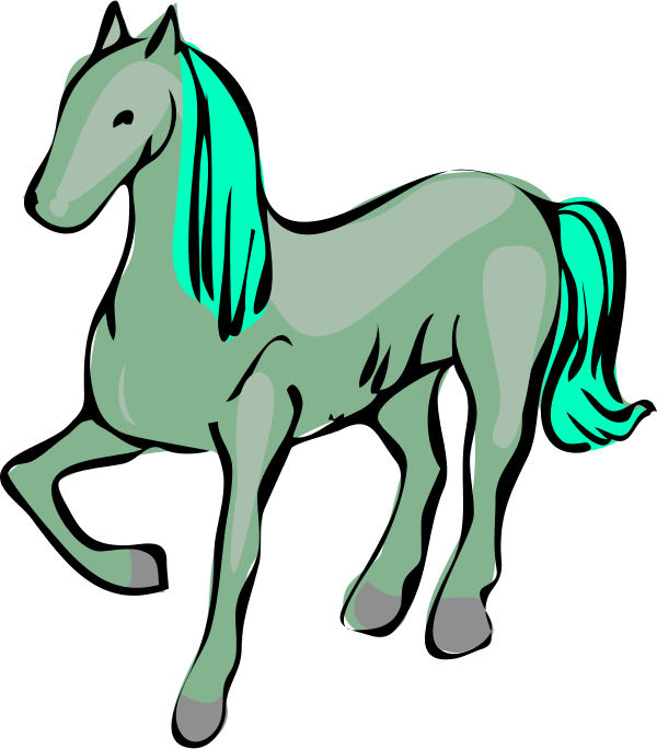 Green Horse Clipart - Custom Blond Hair Horse Shower Curtain - Free Transparent PNG Clipart Images Download. - Horse Transparent PNG Free Download