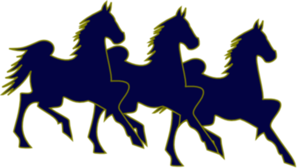 Three Horses Blue And Tan Clip Art - Gaited Horse - Make America Gait Again Mousepad - Free Transparent PNG Clipart Images Download. - Horse Transparent PNG Free Download