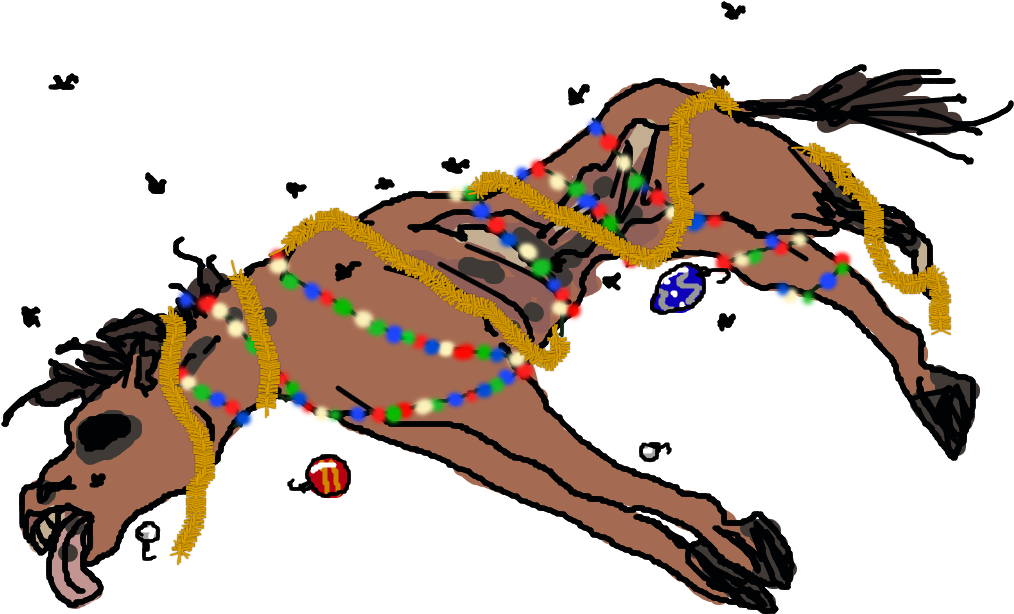 Christmas Horse Coloring Pages Many Interesting Cliparts - Illustration - Free Transparent PNG Clipart Images Download. - Horse Transparent PNG Free Download