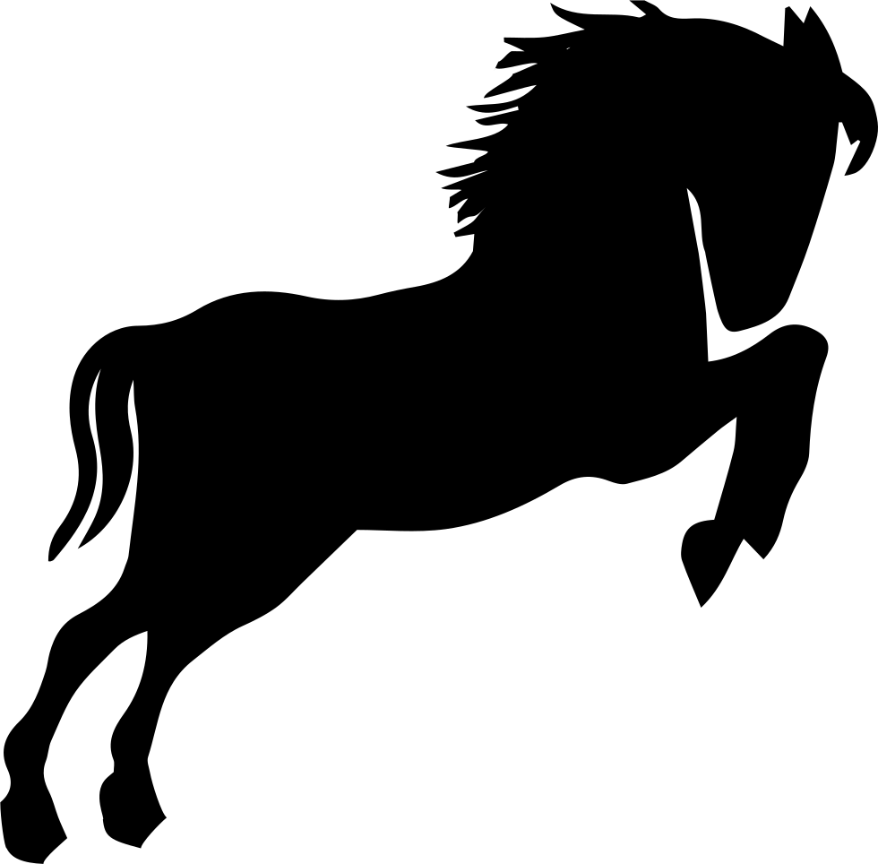 Wild Horse Black Silhouette Looking To Right Standing - Siluetas De Animales Salvajes - Free Transparent PNG Clipart Images Download. - Horse Transparent PNG Free Download