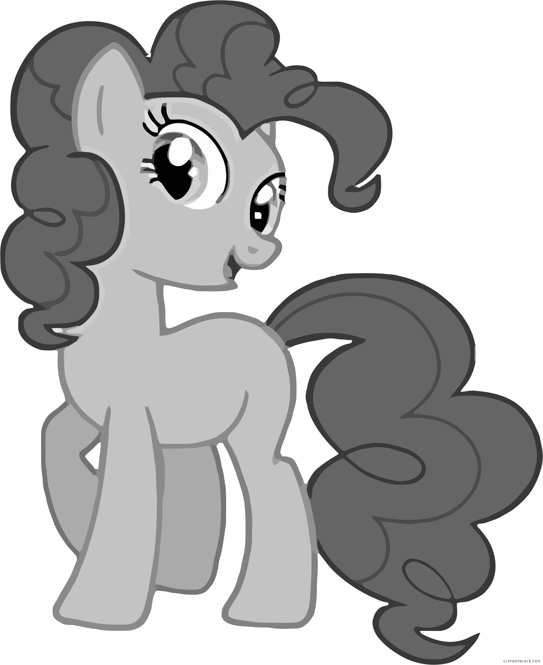 Horse Animal Free Black White Clipart Images Clipartblack - Mlp Pinkie Pie Animations - Free Transparent PNG Clipart Images Download. - Horse Transparent PNG Free Download