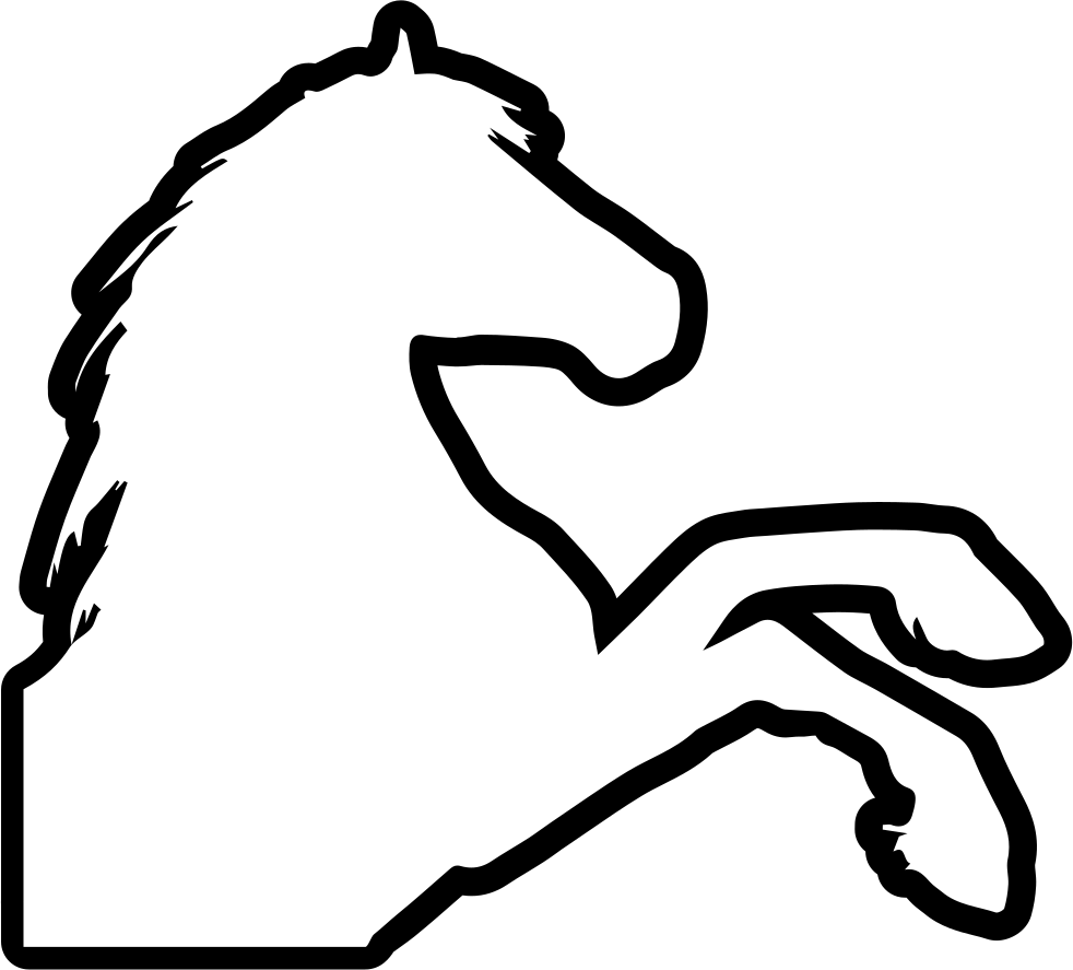Horse Raising Feet Outline Right Side View Comments - Horse Outline - Free Transparent PNG Clipart Images Download. - Horse Transparent PNG Free Download
