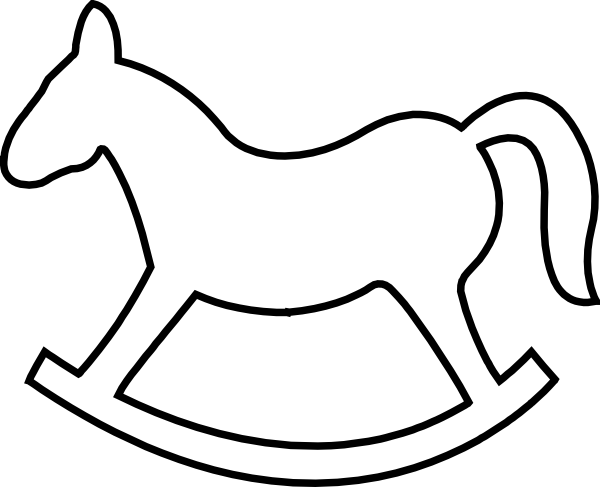 Original Png Clip Art File Rocking Horse Outline Svg - Clip Art - Free Transparent PNG Clipart Images Download. - Horse Transparent PNG Free Download