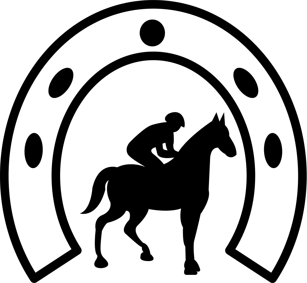 Walking Horse With Jockey Under A Horseshoe Shape Comments - Horse - Free Transparent PNG Clipart Images Download. - Horse Transparent PNG Free Download