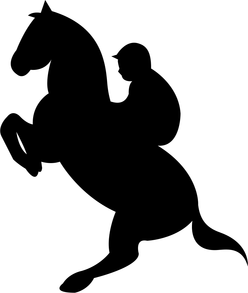 Stand Up Horse With Jockey Comments - Overwatch Soldier 76 Silhouette - Free Transparent PNG Clipart Images Download. - Horse Transparent PNG Free Download