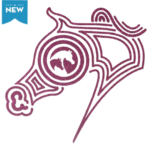 Arabian Full Maze Horse Head-pink Glitter - Arabian Horse - Free Transparent PNG Clipart Images Download. - Horse Transparent PNG Free Download