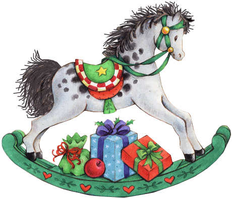 Rocking Horse With Presents - Christmas Rocking Horse Clipart - Free Transparent PNG Clipart Images Download. - Horse Transparent PNG Free Download