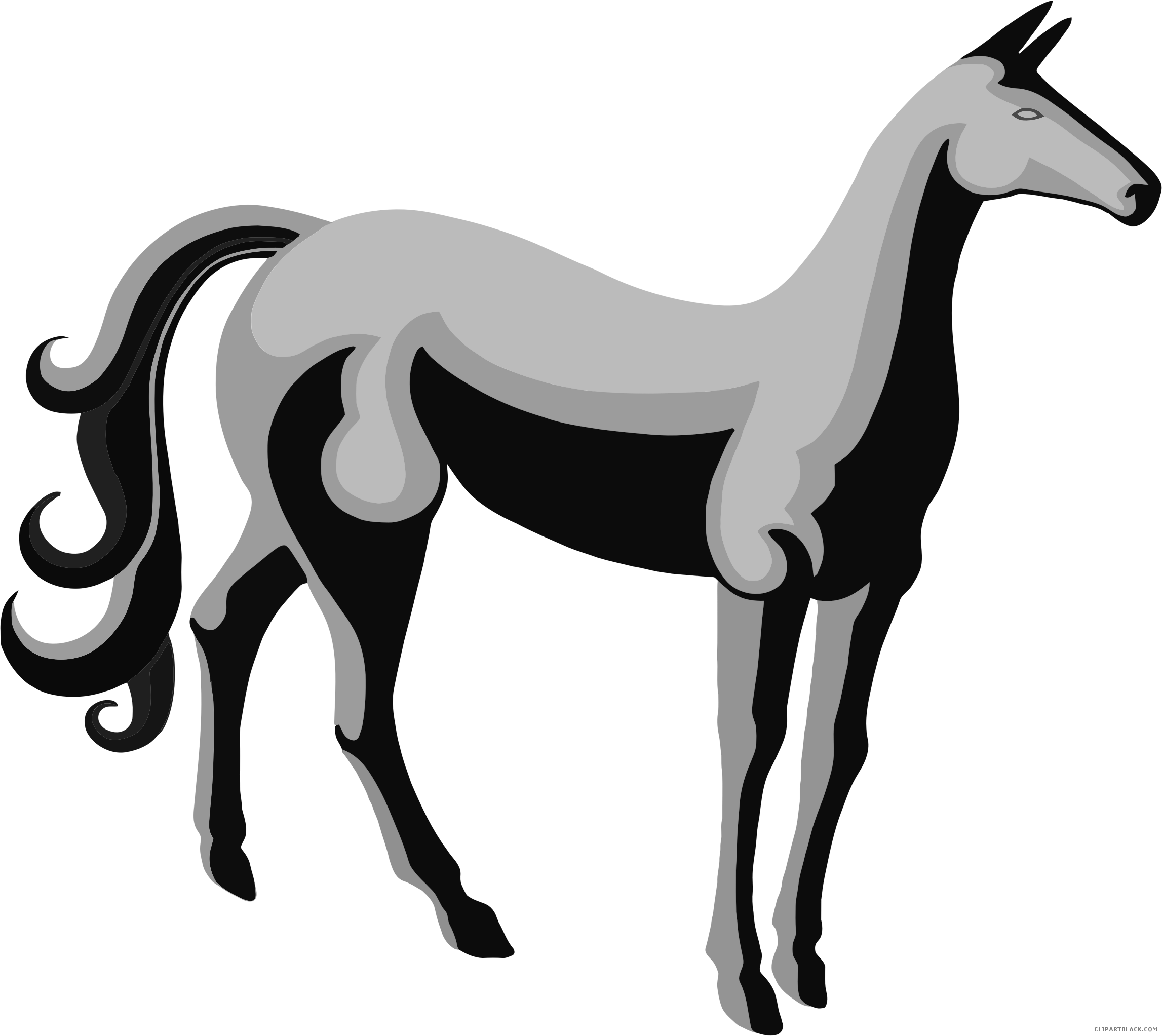 Vintage Horse Animal Free Black White Clipart Images - Poster Wpa William Sommer, Retro-werbung Big Box Art - Free Transparent PNG Clipart Images Download. - Horse Transparent PNG Free Download