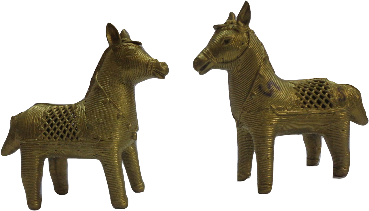 Handmade Brass Metal Indian Dhokra Handicraft Horse - Figurine Transparent PNG - 1500x1400 - Free Download on - Horse Transparent PNG Free Download