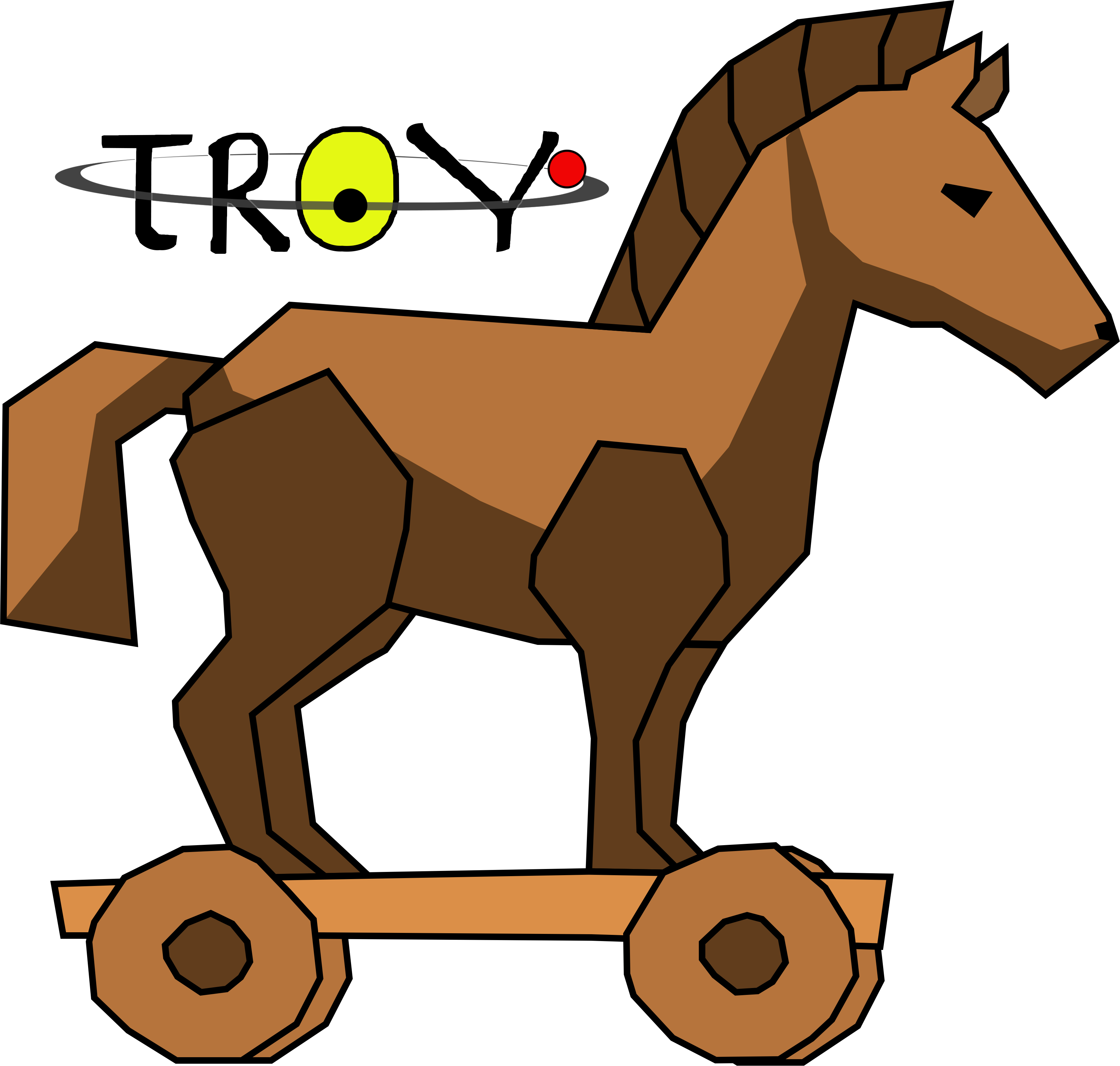 Trojan Horse With Ladder Over White Stock Illustration - Trojan Horse - Free Transparent PNG Clipart Images Download. - Horse Transparent PNG Free Download