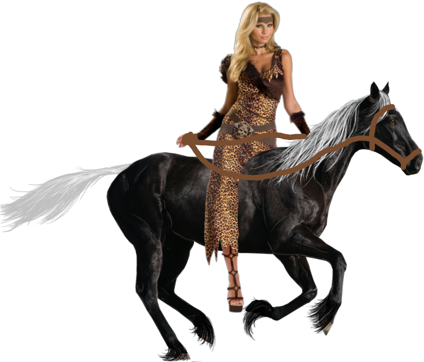 Sexy Barbarian Woman Riding Her Beautiful Black Horse - Barbarian Woman On Horse Transparent PNG - 862x751 - Free Download on - Horse Transparent PNG Free Download