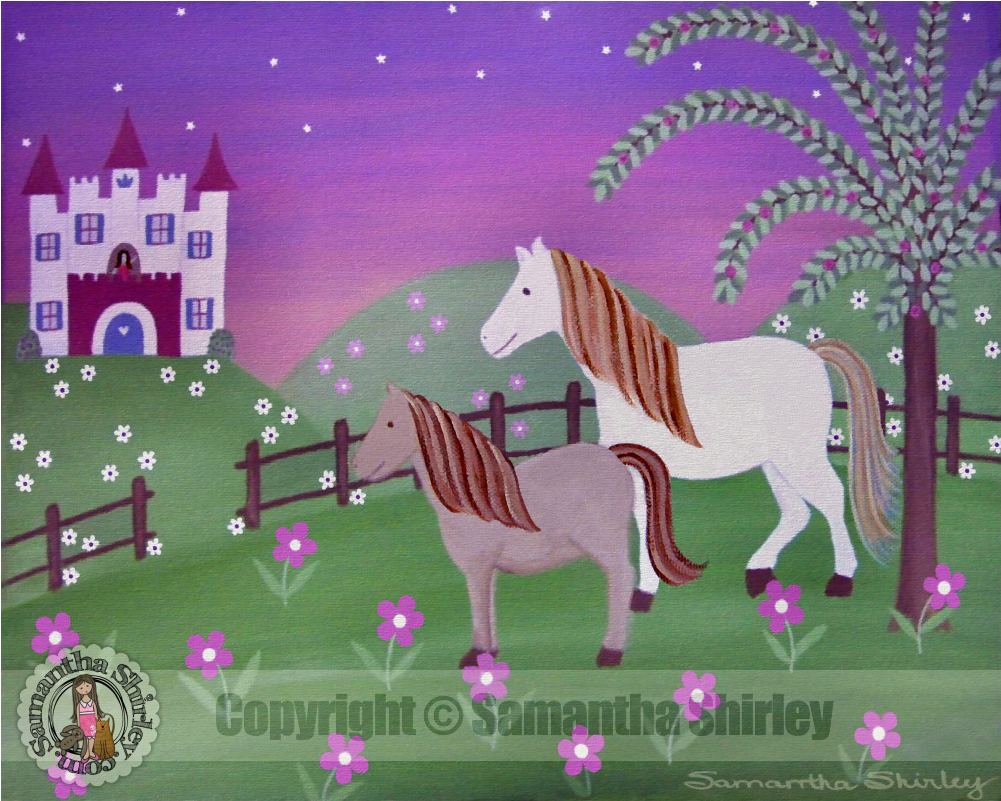 Royal Pastures Princess Castle Horses Girls Kids Wall - Child Transparent PNG - 1000x1000 - Free Download on - Horse Transparent PNG Free Download