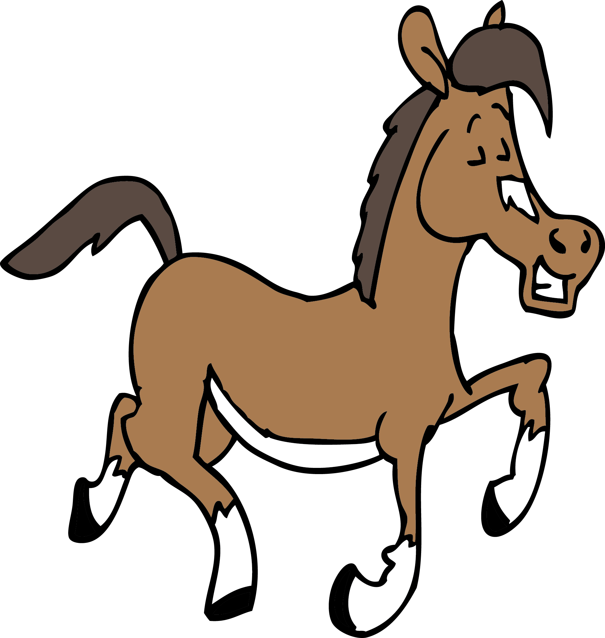 Happy Horse Clipart - Cartoon Horse Png - Free Transparent PNG Clipart Images Download. - Horse Transparent PNG Free Download