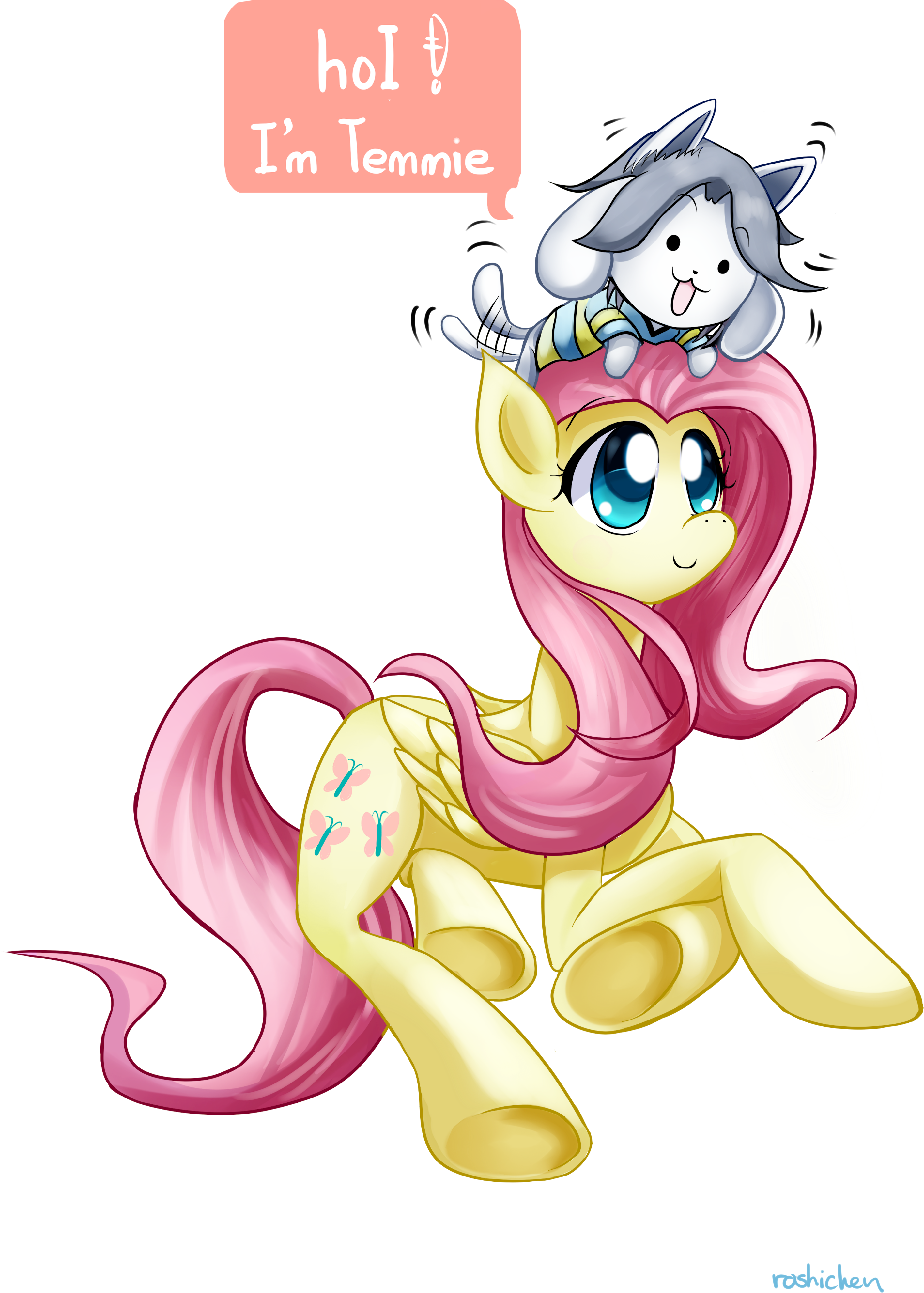 Hol M Lemmie Roshichen Fluttershy Pony Undertale Horse - Fluttershy Transparent PNG - 2894x4093 - Free Download on - Horse Transparent PNG Free Download