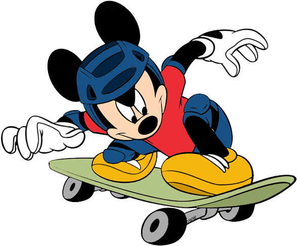 Disney Skateboarding Clip Art Disney Clip Art Galore - Mickey Mouse Skateboard Transparent PNG - 591x496 - Free Download on - Mouse Transparent PNG Free Download