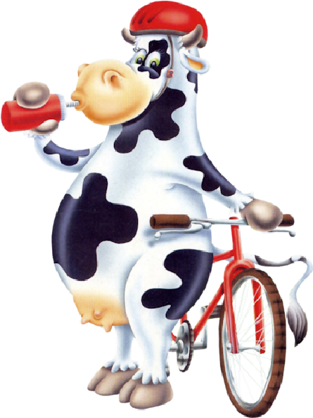 Funny Cow Cartoon - Cow On A Bike Ride Mouse Pad, Hot Pad Or Trivet Aph0532mp - Free Transparent PNG Clipart Images Download. - Mouse Transparent PNG Free Download