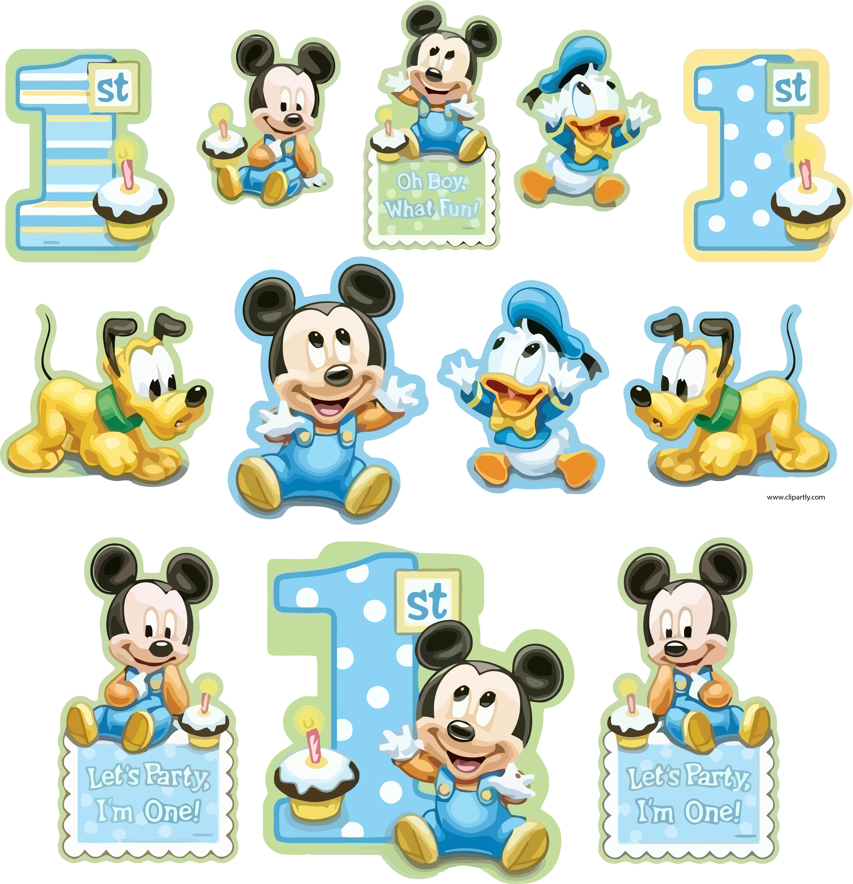 All Sticker Sample Mickey And Friends Baby Clipart - Happy 1st Birthday Boy Mickey Mouse Transparent PNG - 2840x2943 - Free Download on - Mouse Transparent PNG Free Download