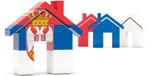 Download Three Houses With Flag For Non-commercial - Serbia National Flag Mouse Pad - Free Transparent PNG Clipart Images Download. - Mouse Transparent PNG Free Download