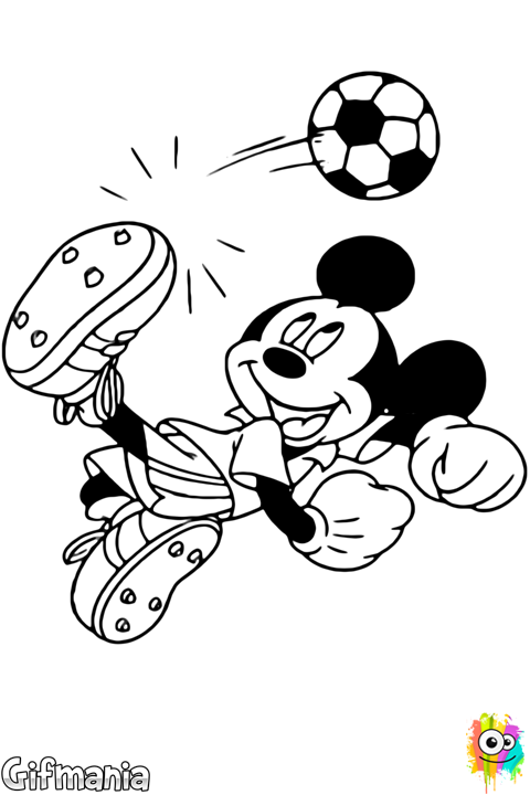 Mickey Futbolista - Mickey Mouse Jugando Futbol Para Colorear Transparent PNG - 480x720 - Free Download on - Mouse Transparent PNG Free Download