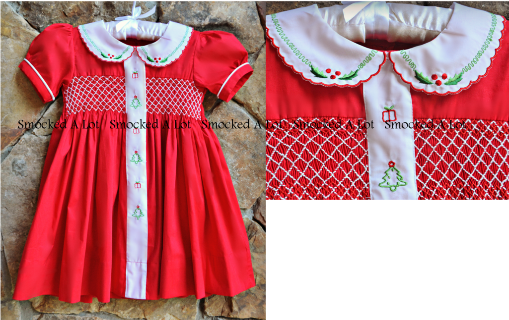 Christmas Classic Red Hand-smocked Embroidered Dress - Disney Mickey And Minnie Mouse Christmas Dress Transparent PNG - 1024x655 - Free Download on - Mouse Transparent PNG Free Download