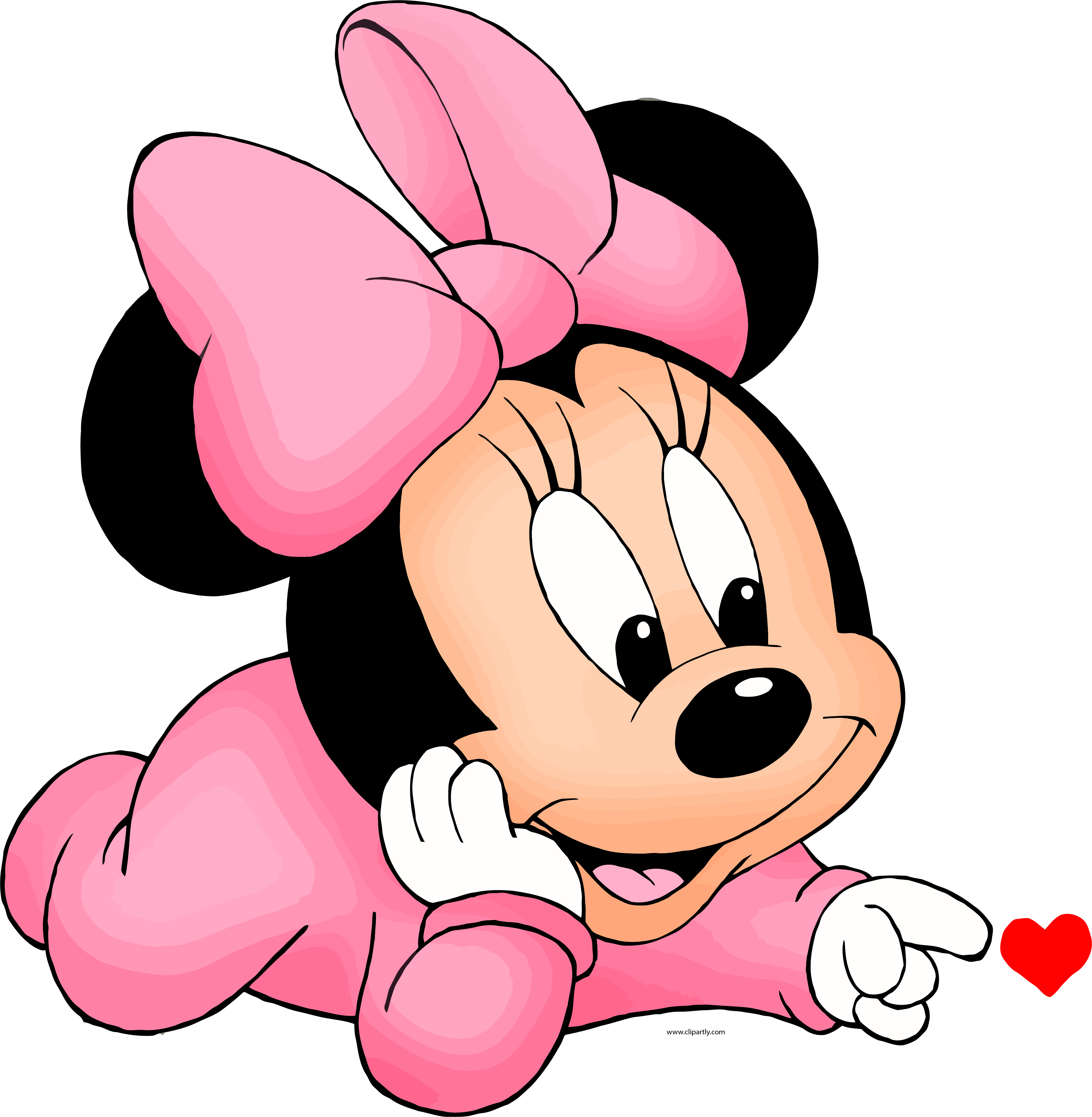 Baby Minnie Mouse Touch Heart Clipart Png - Baby Minnie Mouse Png Transparent PNG - 3618x3702 - Free Download on - Mouse Transparent PNG Free Download