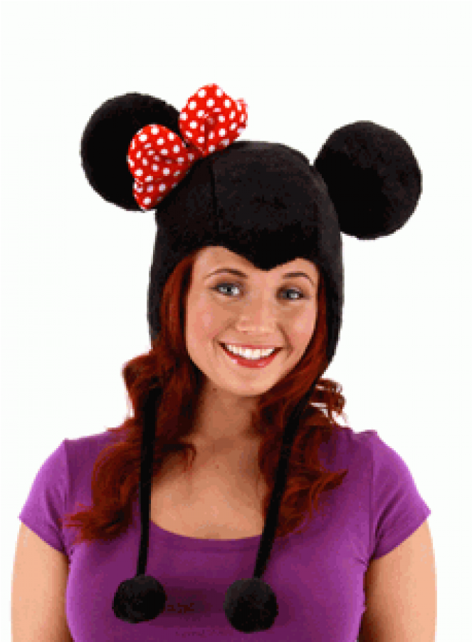 Disney Minnie Mouse Adult Hoodie At Cosplay Costume - Disney - Minnie Mouse Laplander Hat With Ears Transparent PNG - 900x900 - Free Download on - Mouse Transparent PNG Free Download