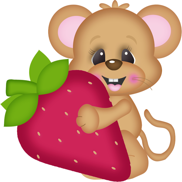 Фото, Автор ✿lili@ ✿ На Яндекс - Cartoon Mouse Strawberries - Free Transparent PNG Clipart Images Download. - Mouse Transparent PNG Free Download