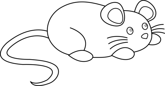Cute Mouse Line Art - Cute Rat Clipart Black And White - Free Transparent PNG Clipart Images Download. - Mouse Transparent PNG Free Download