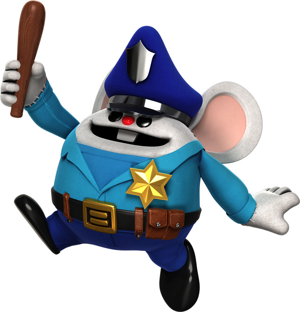 'police Mouse Mappy Is Here To Bring Justice To Bunkum - Figurine - Free Transparent PNG Clipart Images Download. - Mouse Transparent PNG Free Download