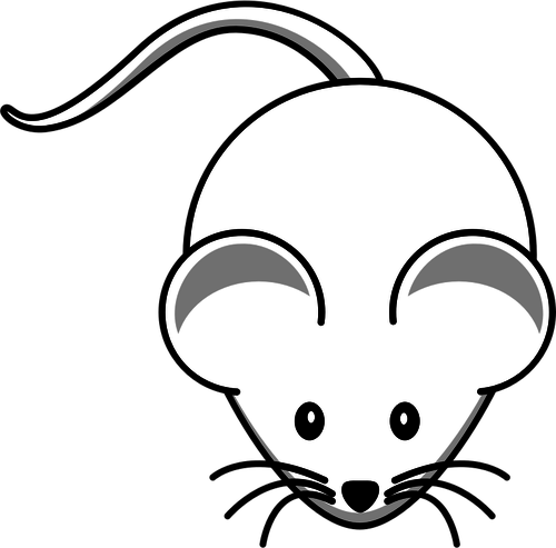Vector Clip Art Of Cartoon White Mouse With Long Mustache - Cartoon Mouse - Free Transparent PNG Clipart Images Download. - Mouse Transparent PNG Free Download