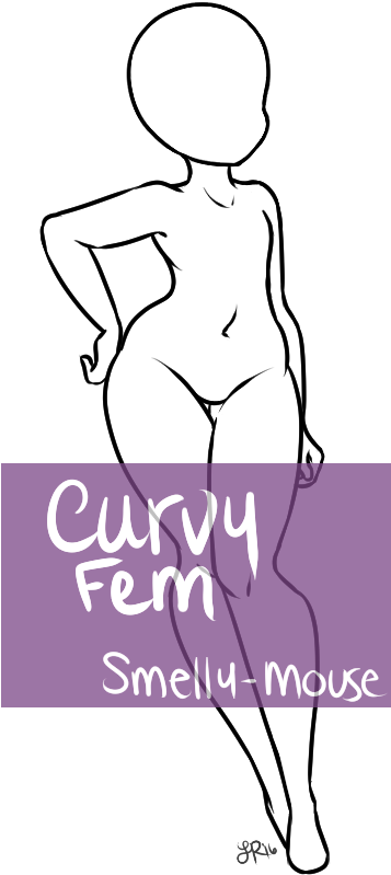 Curvy Fem Base P2u By Smelly-mouse On Deviantart - Curvy Anime Girl Base - Free Transparent PNG Clipart Images Download. - Mouse Transparent PNG Free Download
