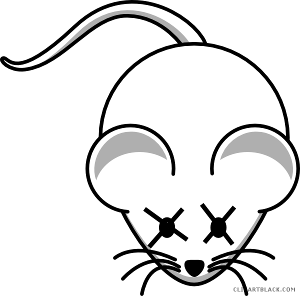 Dead Mouse Animal Free Black White Clipart Images Clipartblack - Cartoon Mouse Shower Curtain - Free Transparent PNG Clipart Images Download. - Mouse Transparent PNG Free Download