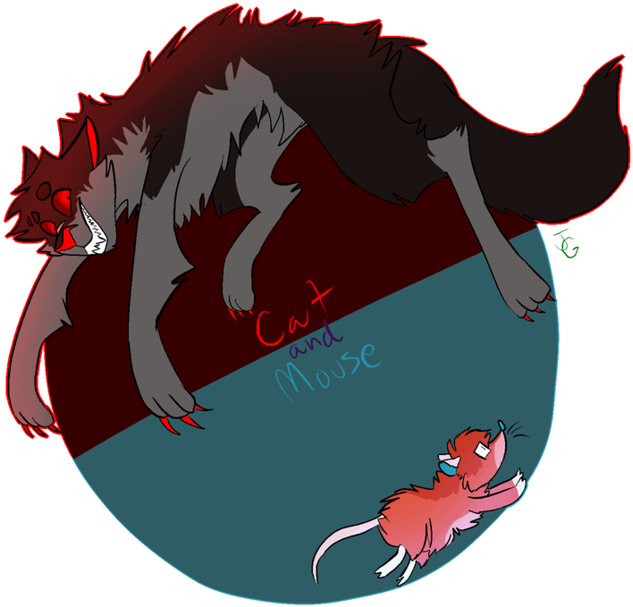 Cat And Mouse By Xxjammeriamalivexx - Illustration - Free Transparent PNG Clipart Images Download. - Mouse Transparent PNG Free Download