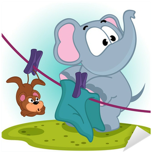 Elephant Mistakenly Hung On Clothespins Mouse By The - Stock Illustration - Free Transparent PNG Clipart Images Download. - Mouse Transparent PNG Free Download