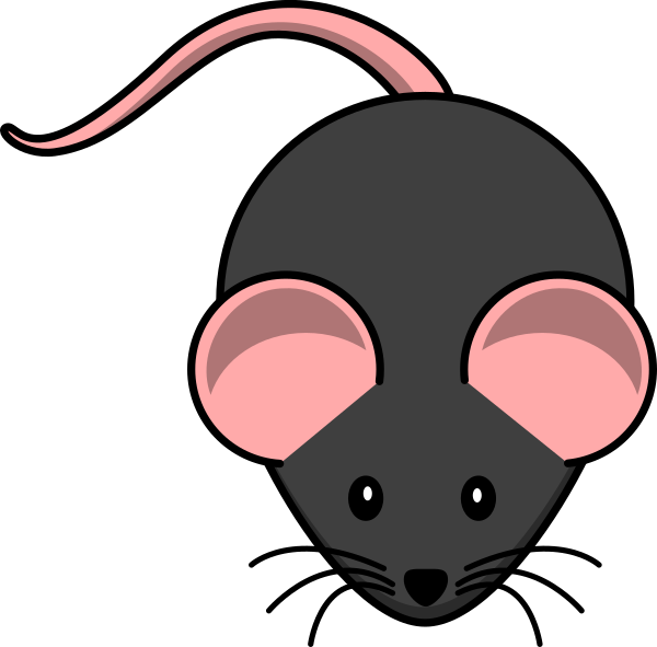 C57 Black Mouse Pink Ears Clip Art At Clker - Myš Kreslená - Free Transparent PNG Clipart Images Download. - Mouse Transparent PNG Free Download