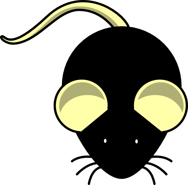 B6 Mouse Yellow Ears Clip Art At Clker - Myš Kreslená - Free Transparent PNG Clipart Images Download. - Mouse Transparent PNG Free Download