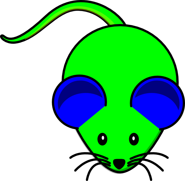 Greenblue Mouse Svg Clip Arts 600 X 588 Px - Myš Kreslená - Free Transparent PNG Clipart Images Download. - Mouse Transparent PNG Free Download