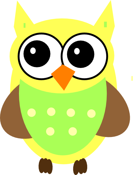 Cute Baby Owl Clipart Yellow Clip Art At Clker Com - Green And Yellow Owl - Free Transparent PNG Clipart Images Download. - Owl Transparent PNG Free Download