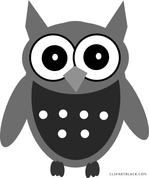 Cute Owl Animal Free Black White Clipart Images Clipartblack - Cartoon Clip Art Owls - Free Transparent PNG Clipart Images Download. - Owl Transparent PNG Free Download