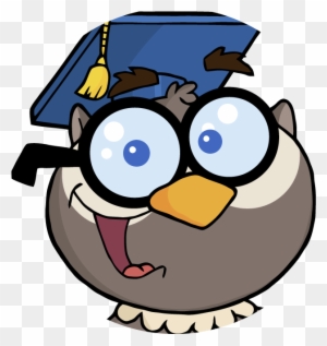 The Wisest Owl - Owl Teacher Cartoon - Free Transparent PNG Clipart Images Download. - Owl Transparent PNG Free Download