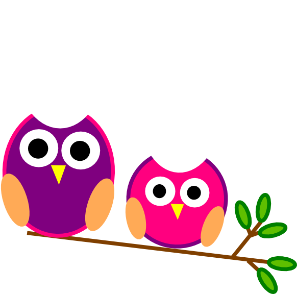 Cute Pink And Purple Owls Clip Art At Clker - Editable Classroom Door Signs - Free Transparent PNG Clipart Images Download. - Owl Transparent PNG Free Download