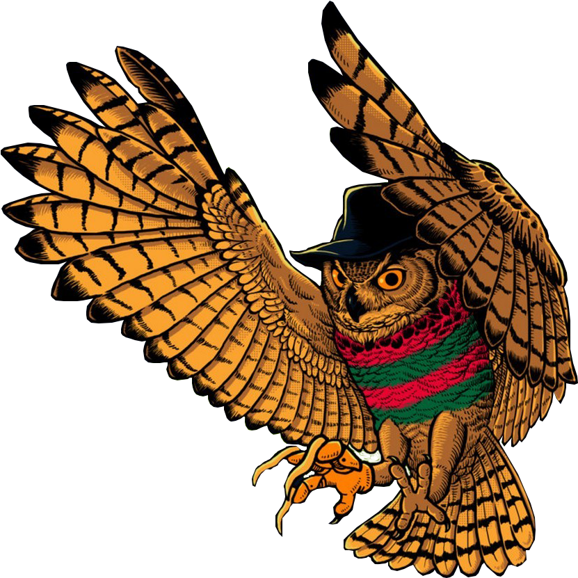 Owl Bird Freddy Krueger Minimalism Png By Prakashsingh - Notebook Lined: Freddy: Notebook Journal Diary, 120 - Free Transparent PNG Clipart Images Download. - Owl Transparent PNG Free Download