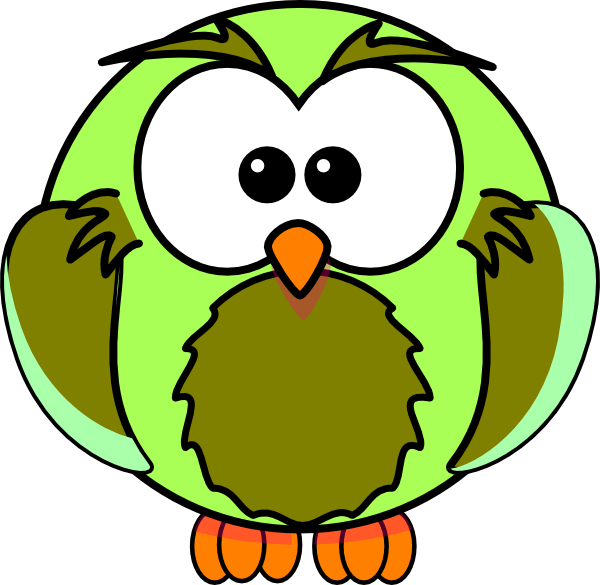 Pale Green Owl Clip Art At Clker - Owl Coloring Pages - Free Transparent PNG Clipart Images Download. - Owl Transparent PNG Free Download