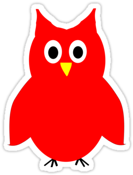 Clipart Of A Red And Orange Owl Royalty Free Vector - Clip Art - Free Transparent PNG Clipart Images Download. - Owl Transparent PNG Free Download