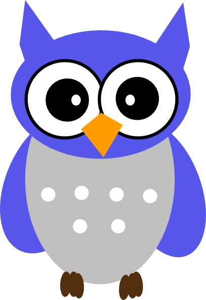 Blue Gray Owl Clip Art At Clker - Green Owl Clip Art - Free Transparent PNG Clipart Images Download. - Owl Transparent PNG Free Download